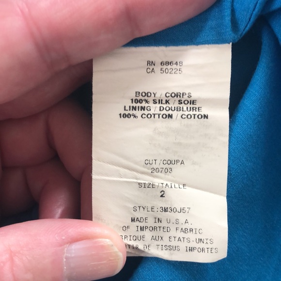 A.B.S. silk blue/green sundress - Picture 6 of 6